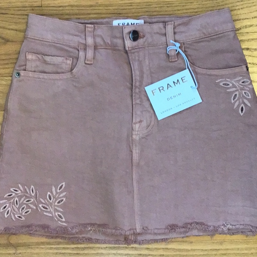 FRAME Foliage Denim Mini Skirt